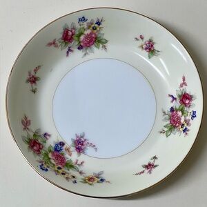 Vintage Discontinued F&B Japan Meito MEI116 Floral Coupe Soup Bowl